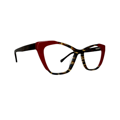 Óculos Feminino Acetato Mesclado Detalhe Vermelho SUBA1197 C4 55