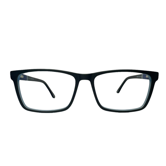 Óculos Masculino Acetato Preto Fosco com Interior Azul e Haste Preta e Azul SUBR6642 C4 55