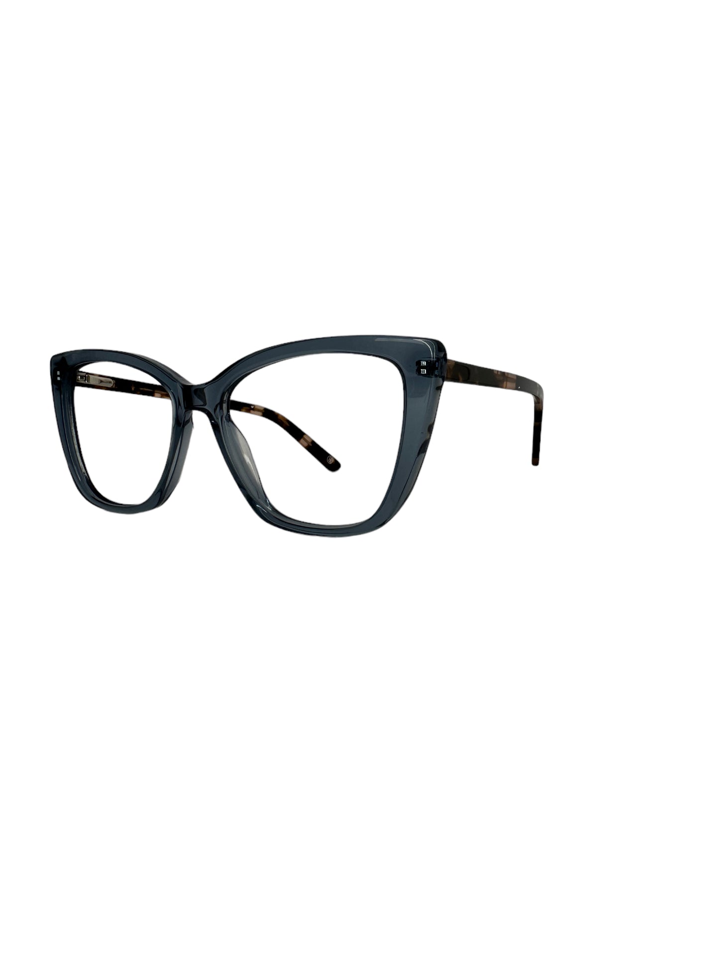 Óculos Feminino Acetado Azul Transparente Haste Mesclado SULQ3040  C10  55
