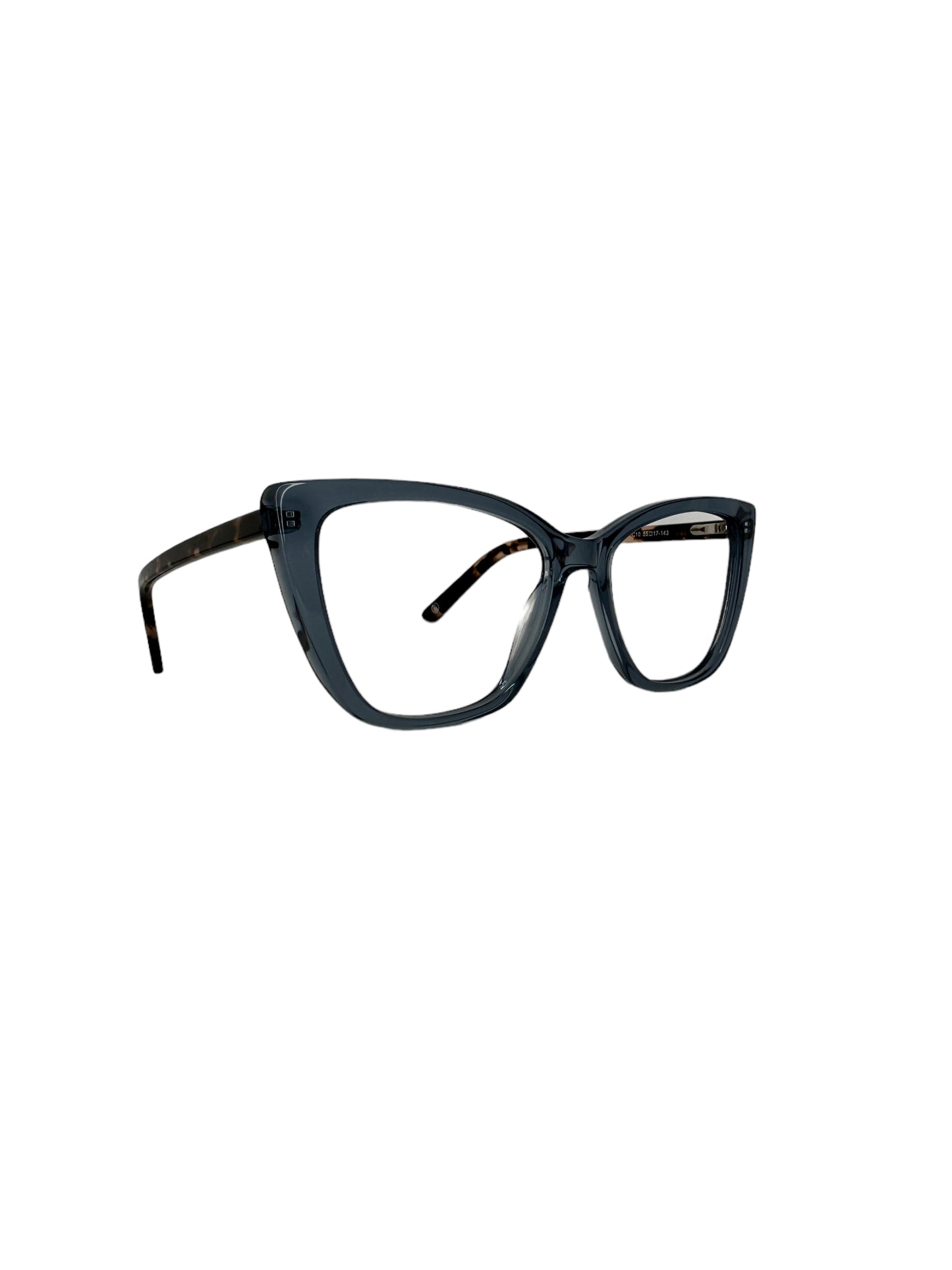 Óculos Feminino Acetado Azul Transparente Haste Mesclado SULQ3040  C10  55